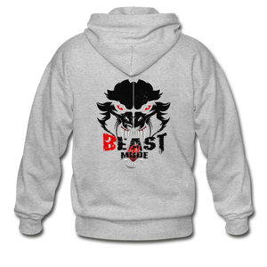 Beastmode Heavy Blend Adult Zip Hoodie - heather gray