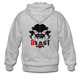 Beastmode Heavy Blend Adult Zip Hoodie - heather gray