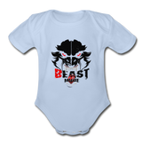 Beastmode Organic Short Sleeve Baby Bodysuit - sky