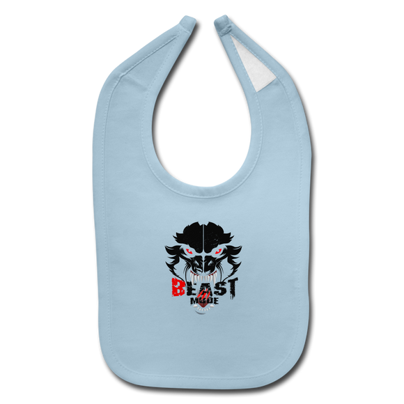 Beastmode Baby Bib - light blue