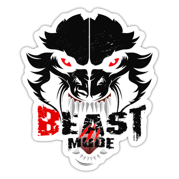 Beastmode Sticker - white matte