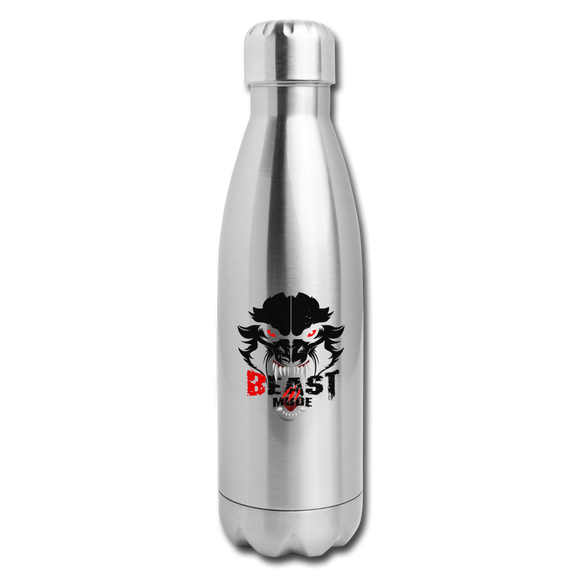 Beastmode Insulated Stainless Steel Water Bottle - silver