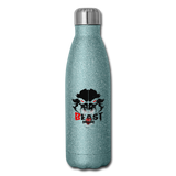 Beastmode Insulated Stainless Steel Water Bottle - turquoise glitter